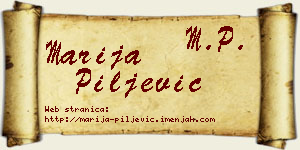 Marija Piljević vizit kartica